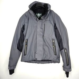 Brooks Brothers ProSport Men's Ski Snow Jacket Sz S Grey Black